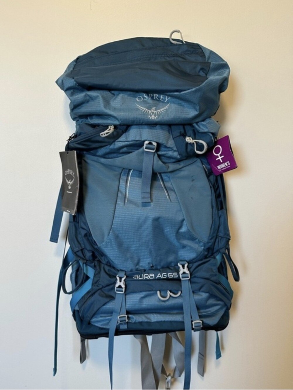 Osprey Aura AG 65L Women's Backpack Challenger Blue